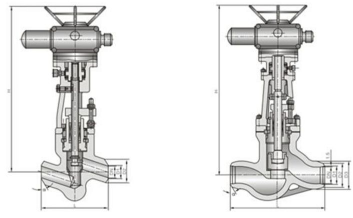 J961Y电动高压截止阀结构图片
